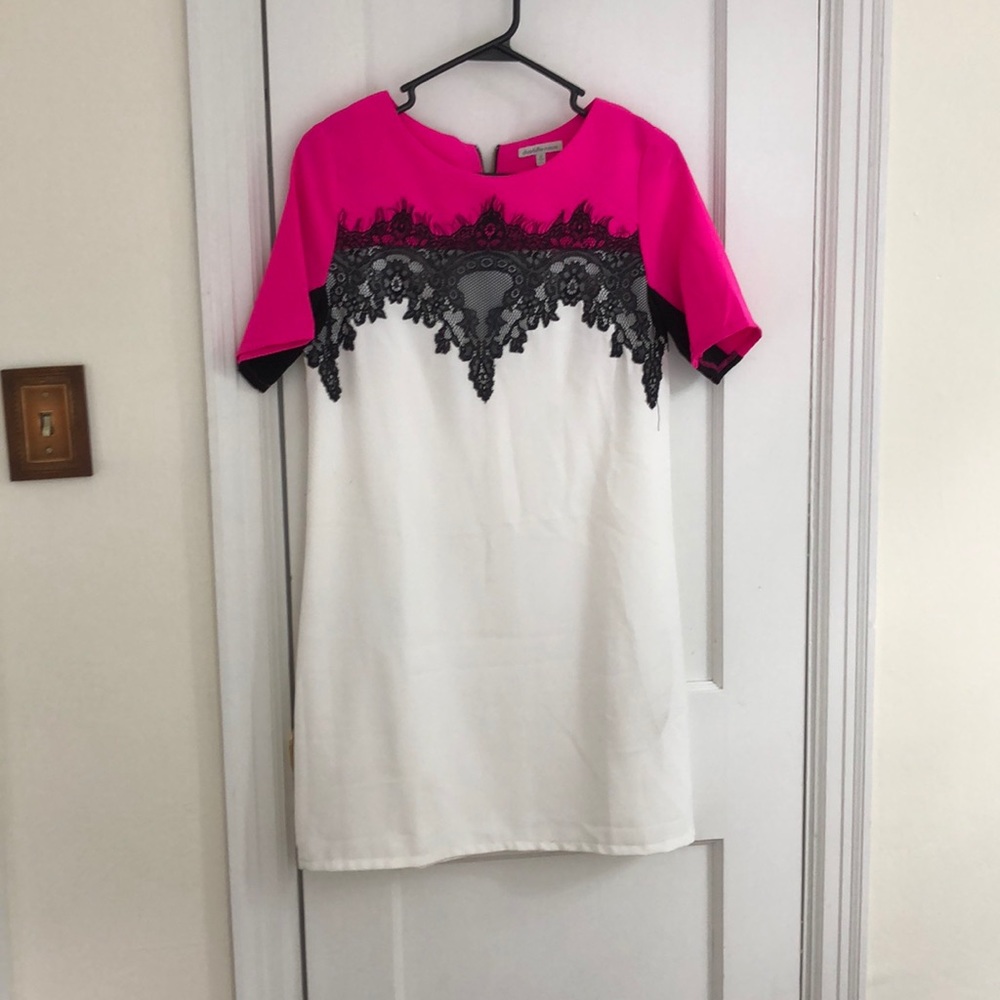 Gorgeous dual colored dress with lace details